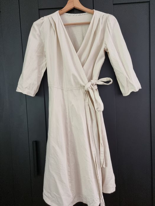 Rochie alba parte peste parte S/M