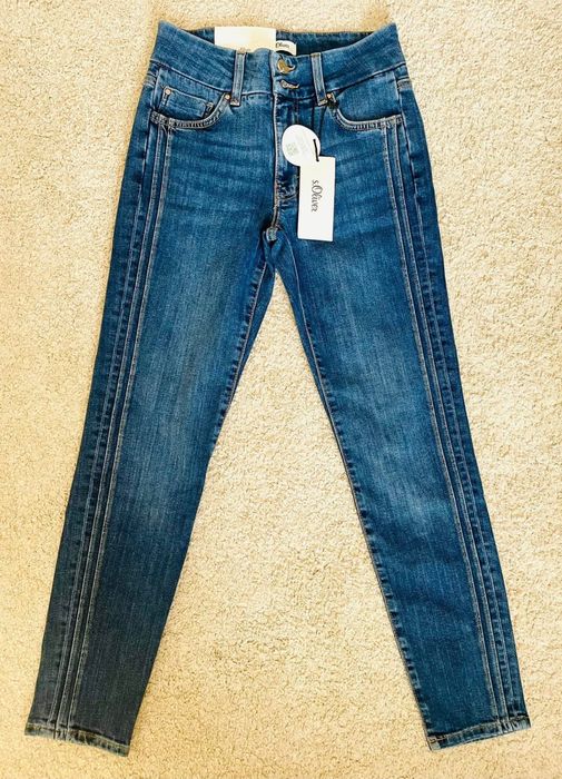 Blugi S. Oliver, mid rise, cropped, marimea W34 (34-36)