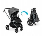 Carucior reversibil compact cu spatar reglabil Kidnort Isbjorn Grey