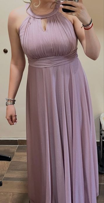 Официална дамска рокля размер 40 цвят: пепел от роза