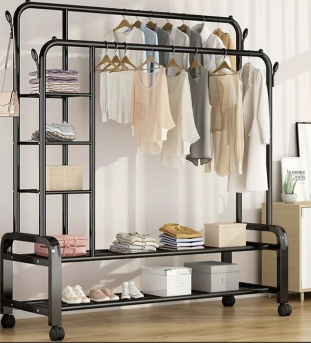 Металлическа напольная вешалка, 150x162 см,