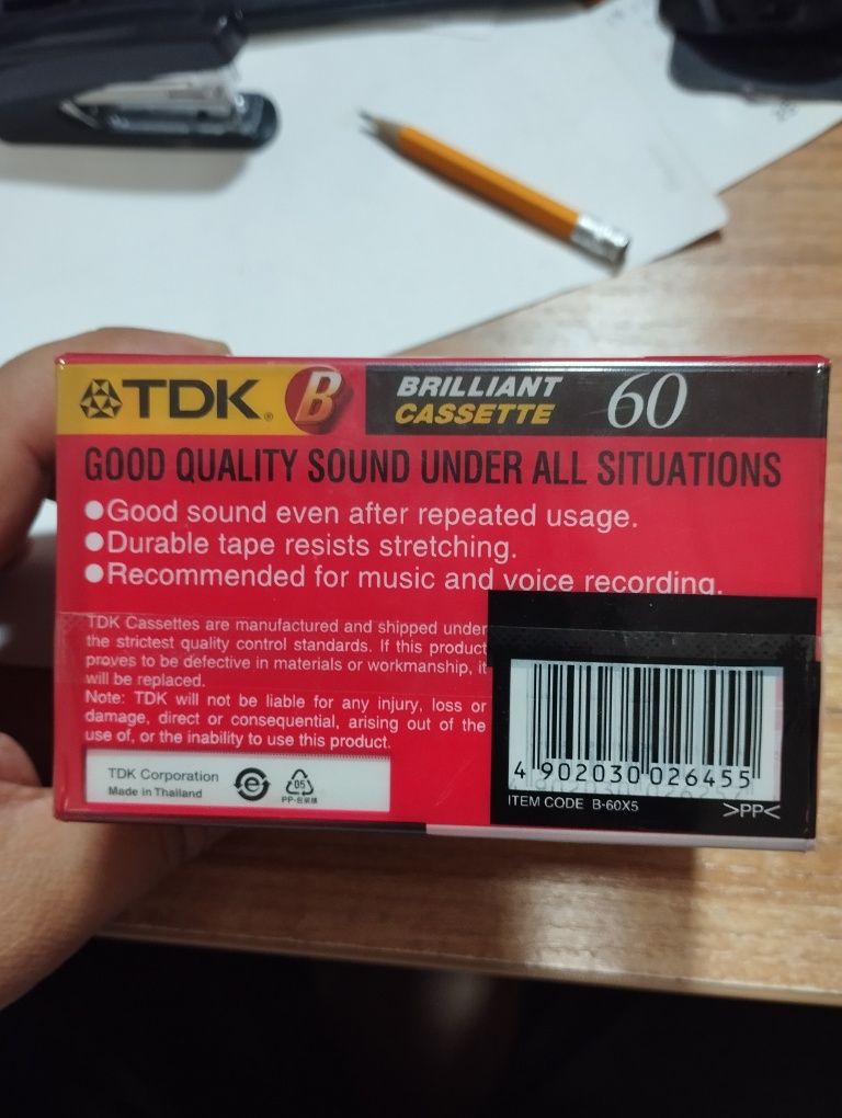 Новые запечатанные аудиокассеты TDK B60