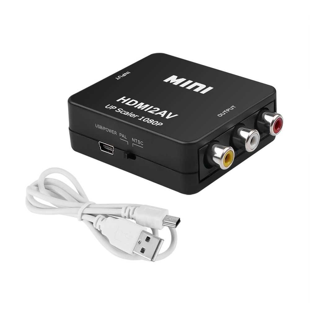 HDMI към AV RCA 3 чинча или обратно aдаптер FULL HD чинчове конвертор
