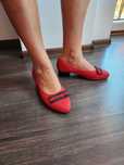 Pantofi rosii cu fundita 36