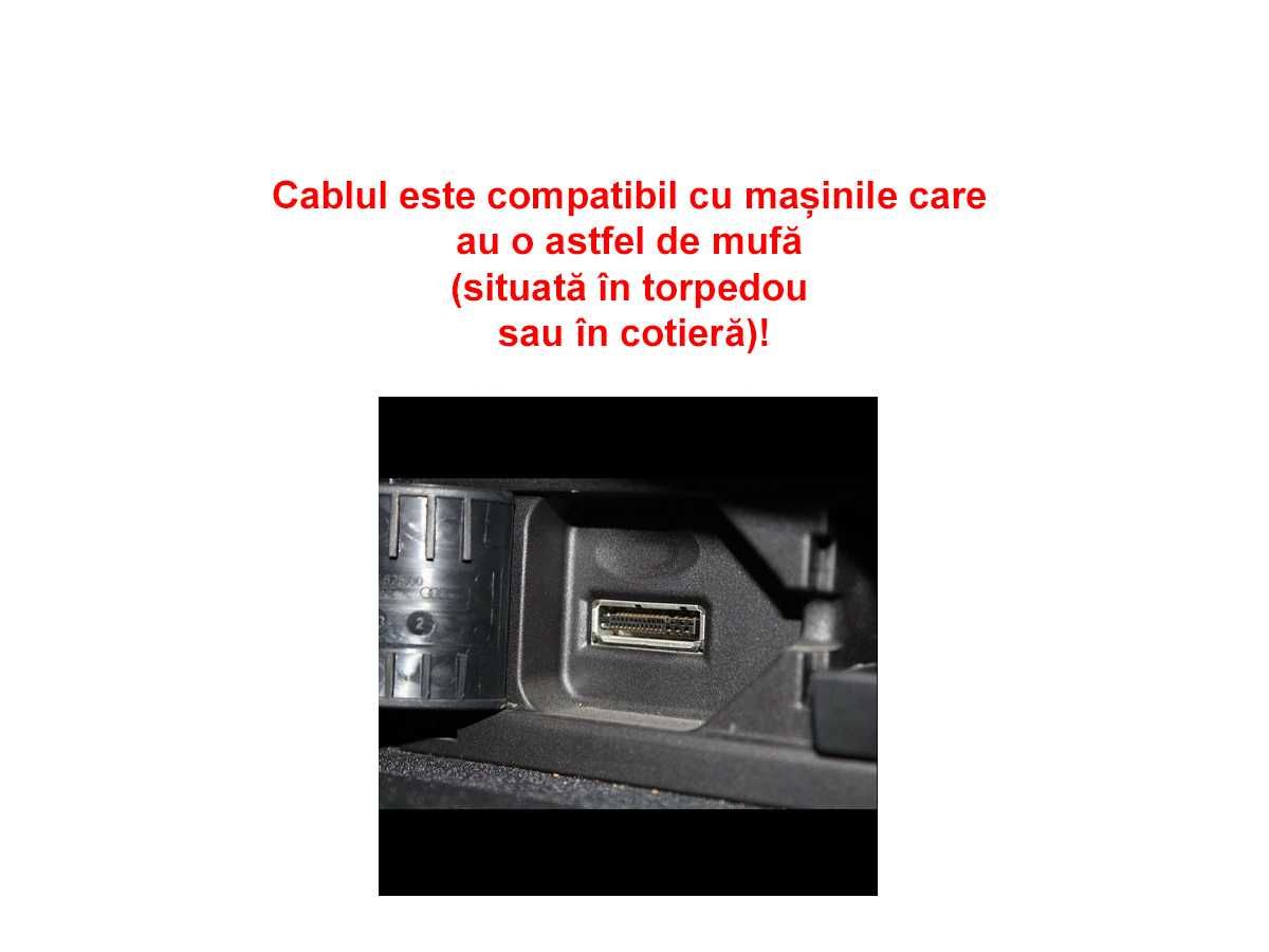 Cablu Adaptor AMI MMI cu mufa AUX 3.5mm Apple iPhone  Audi VW