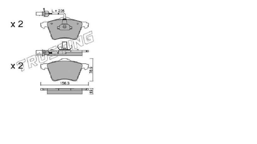 Set placute frana fata Volkswagen Transporter(T4) / Multivan(T4)