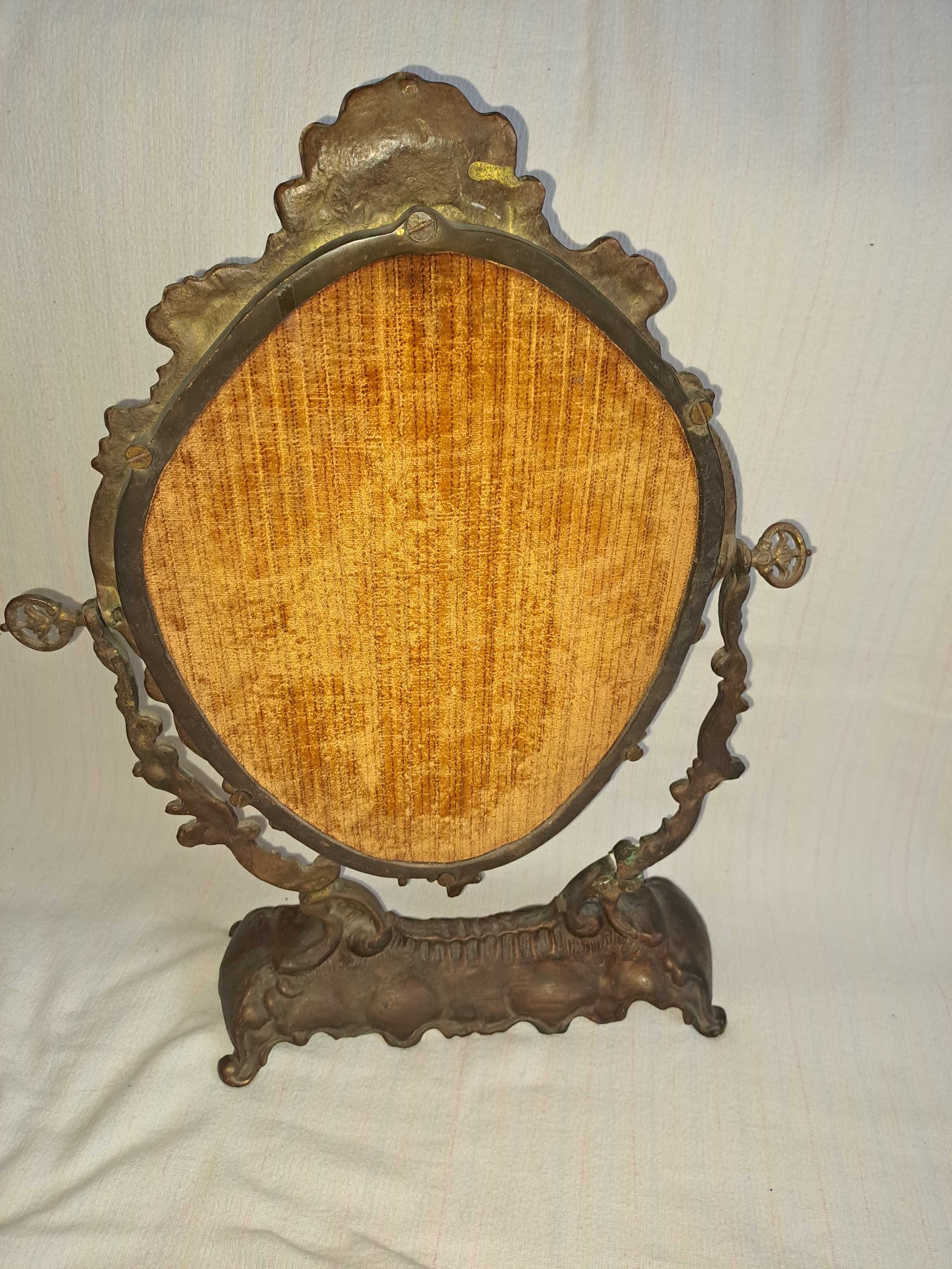 oglinda rama din bronz inaltime 45 cm decor folosinta