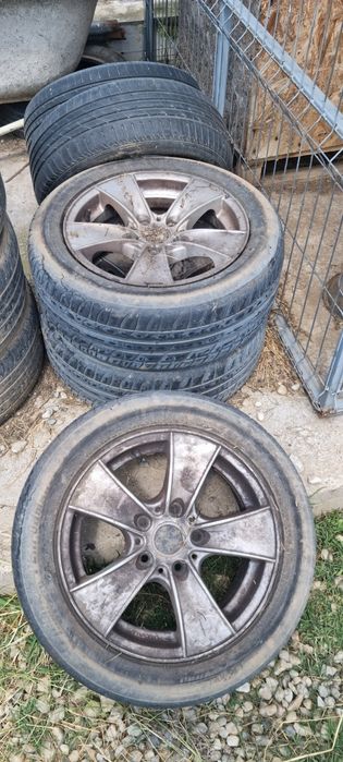 Jante alian magneziu bmw 5x120 R16 anvelope 205/55/R16 dezmembrez e46
