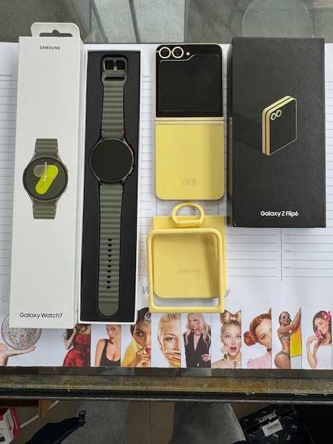 Samsung Galaxy Z Flip 6, 256Gb si Galaxy Watch 7 impecabile, garantie