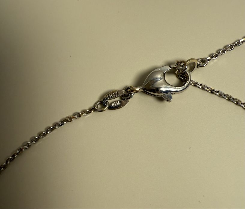 Колие с диаманти и бяло злато 18к