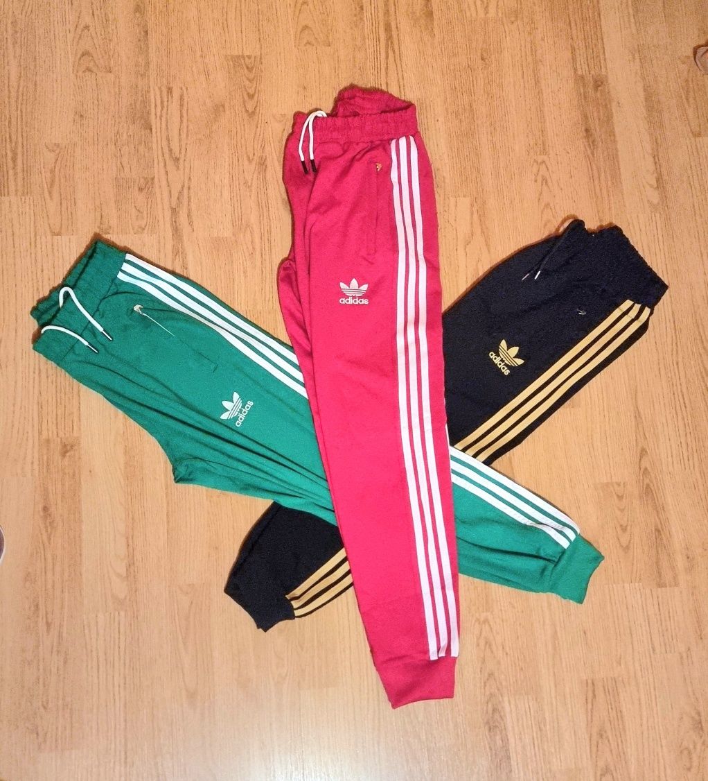 Pantalon bluza trening sport Adidas originals M L negru albastru gri