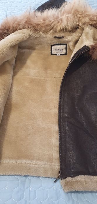 geaca piele cu blana