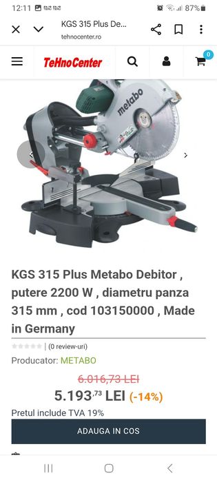 Circular metabo kgs315 plus