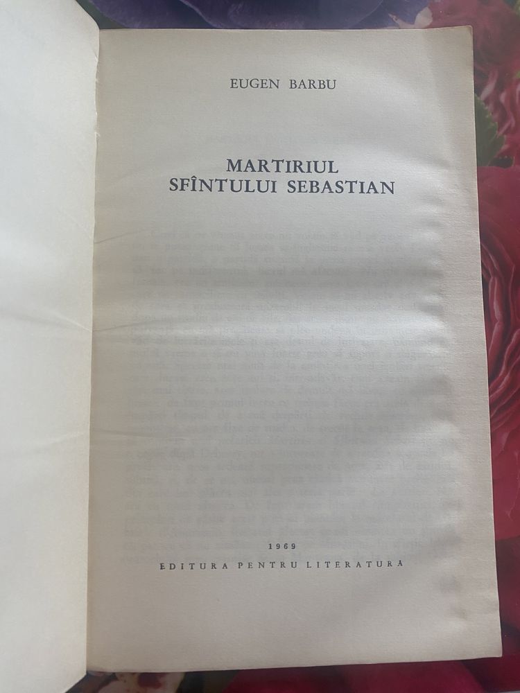 Eugen Barbu- Martiriul Sfîntului Sebastian 1969, ed. pentru literatură
