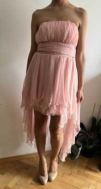 Розова бална/официална рокля с възможност за регулиране на размера
