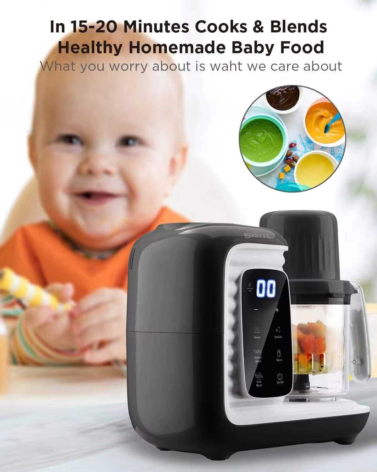 Робот за приготвяне на бебешка храна KOSTTE, многофункционален