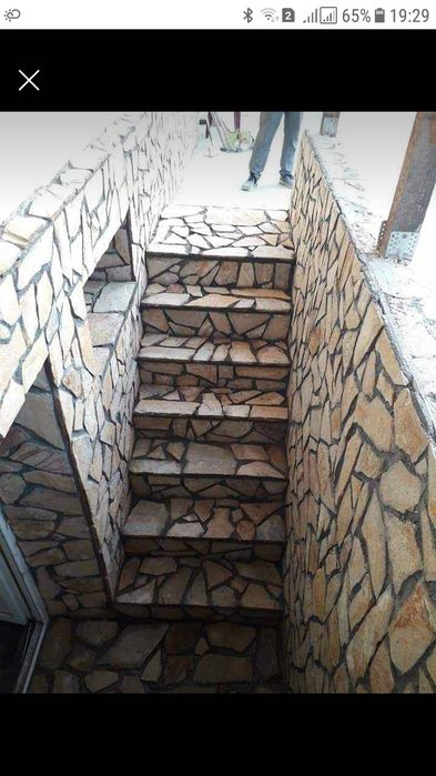 Montaj borduri pavaj.rigole piatra travertin gazon județul Iași