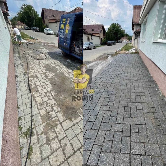 Spalat pavaj - curatat pavaje - Curăță cu Robin