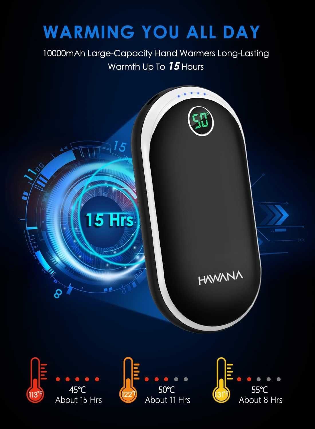 Външна батерия - нагревател за ръце 10000 mAh