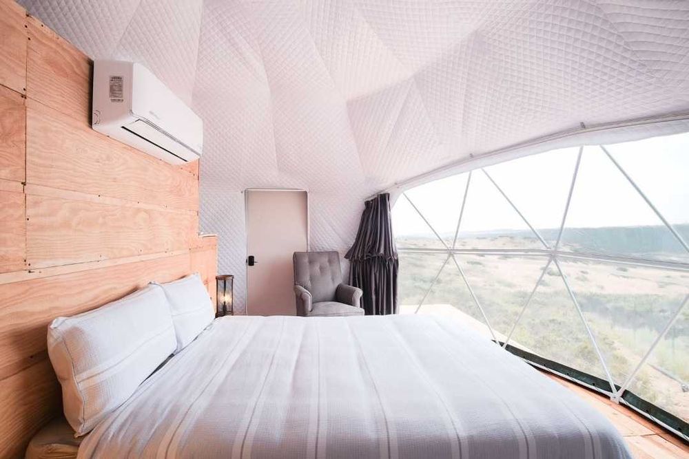 Dom geodezic glamping premium,full, 20 mp, izolatie, termopan, oferta!
