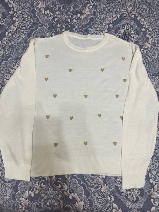 кофточка с сердечками