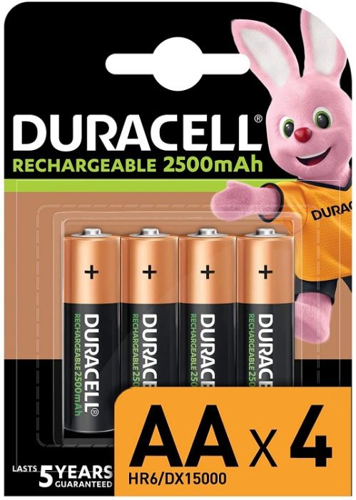 Презареждащи акумулаторни батерии Duracell 2500mAh AA 4бр