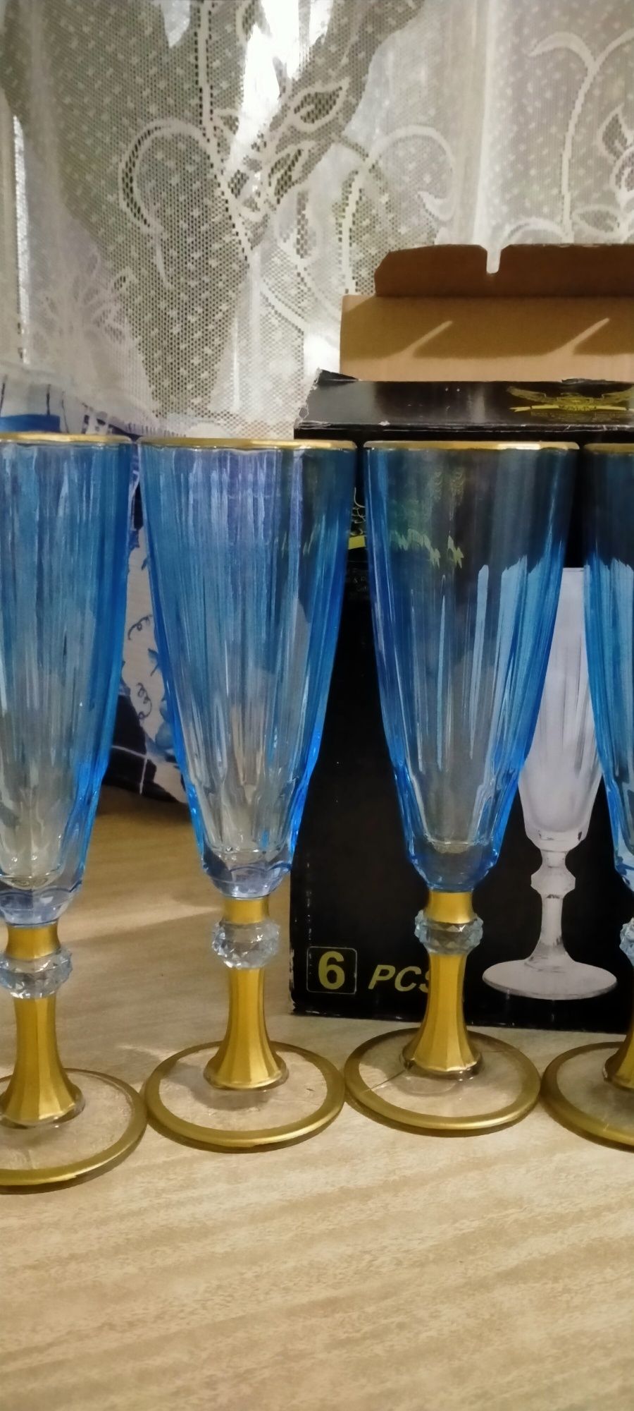 Синий Фужеры для сок