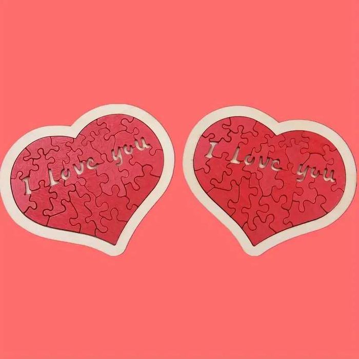 Дървен пъзел "I love you"