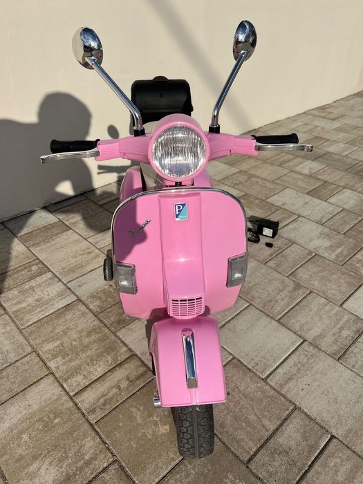 Scuter electric pentru copii Piaggio PX150, 70W, 12V, roz.
