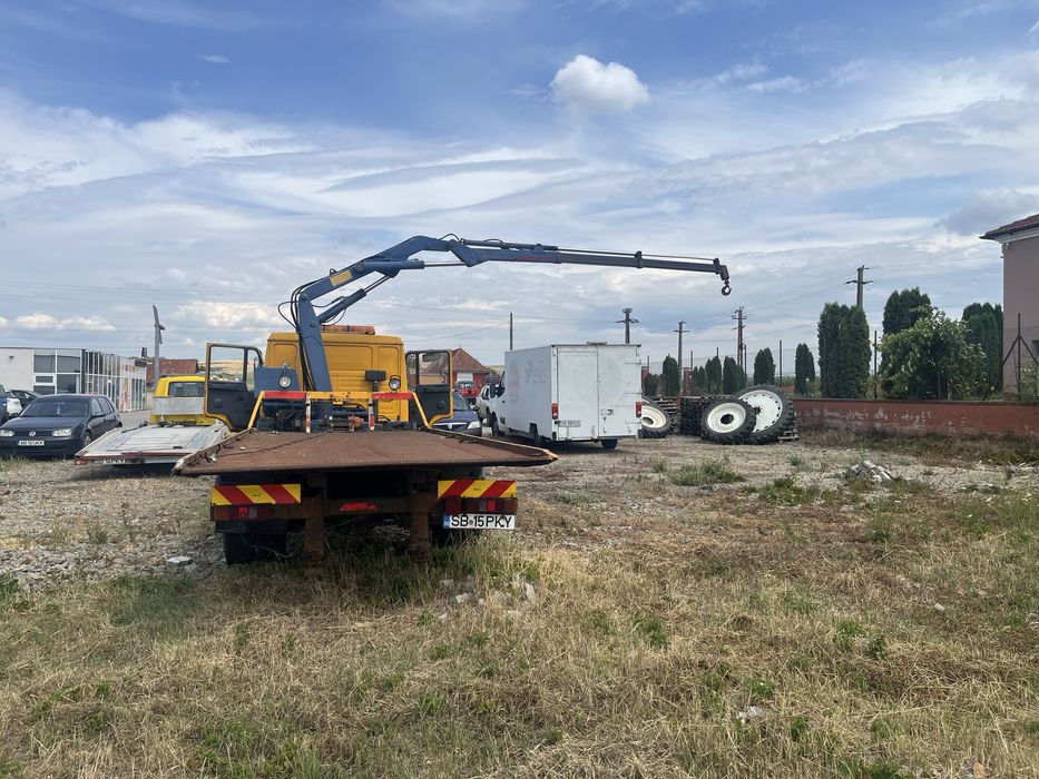 Man 8.163 platforma cu macara