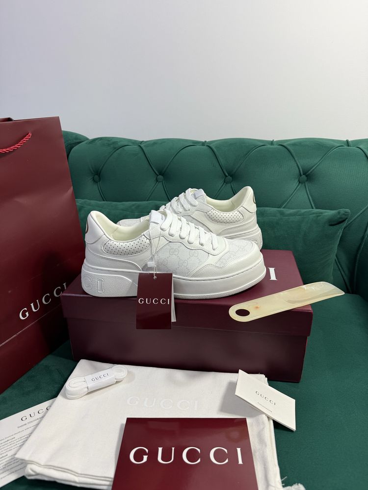 Adidasi Gucci GG piele naturala 100% Full Box colectie noua