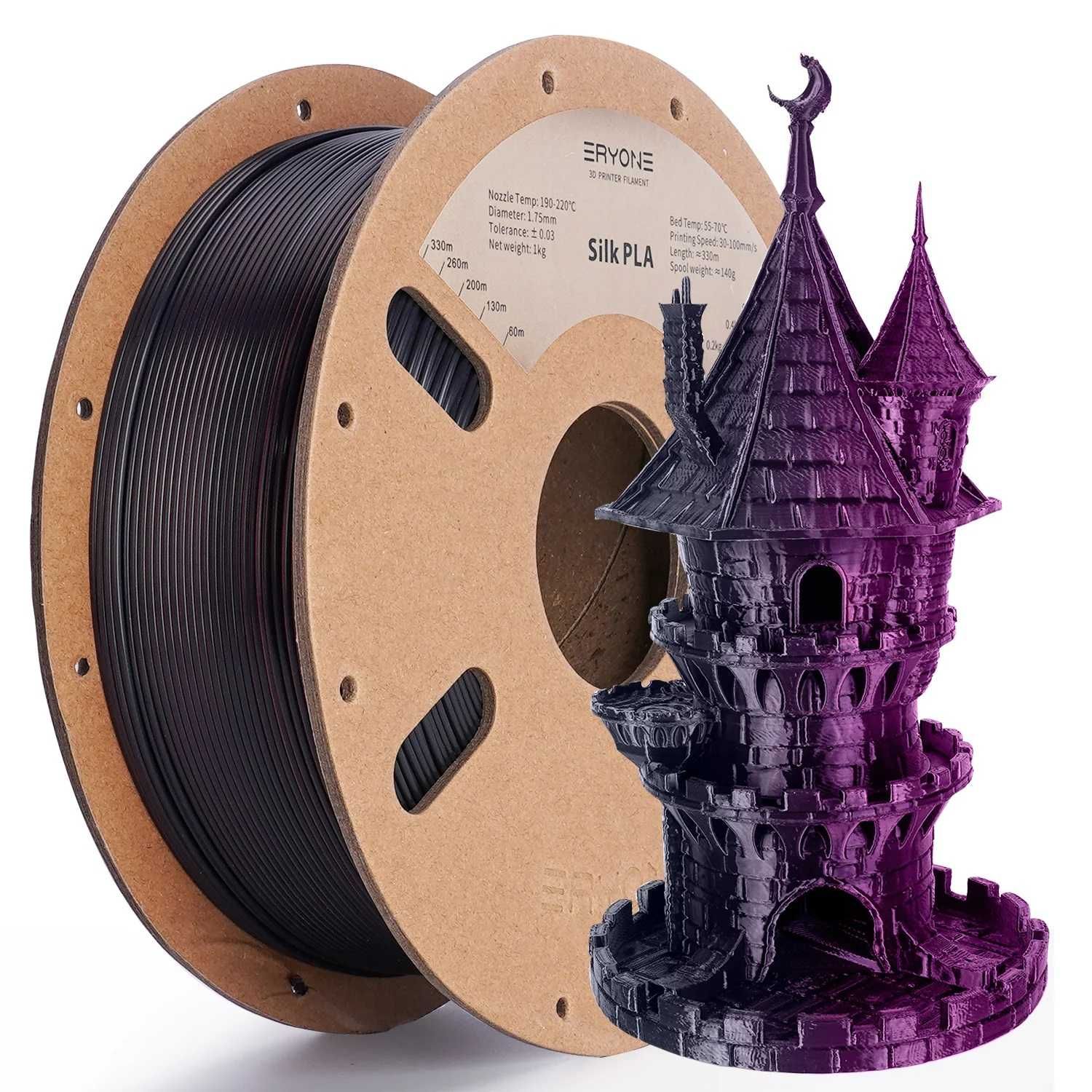 PLA Dual/Tri Color Silk Filament, ПЛА Филамент (Нишка) за 3Д Принтер