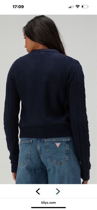 Guess jeans knitted top navy blue