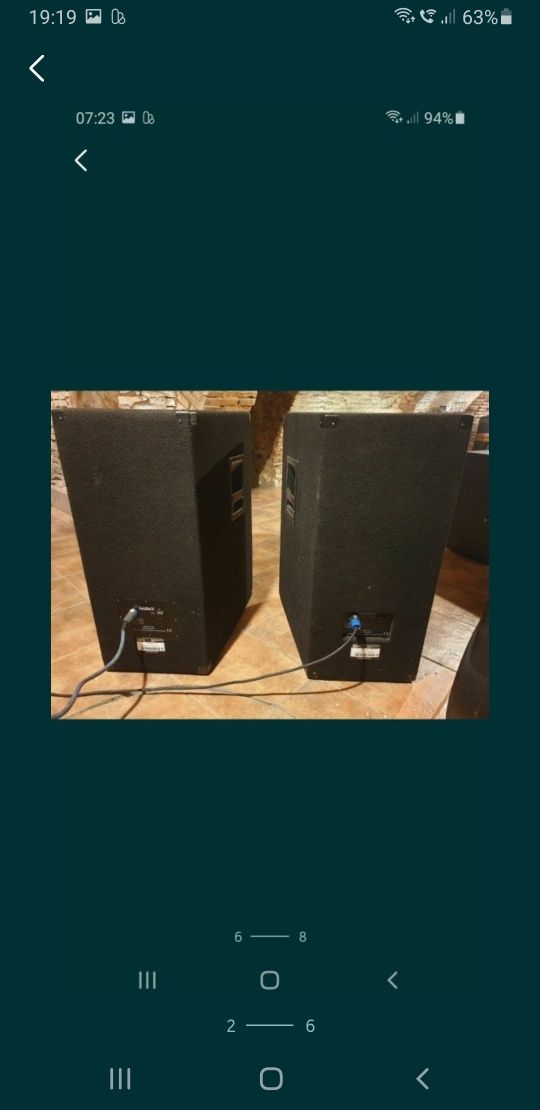 Boxe pasive Peavey Eurosys 6/Yamaha S115V/Yamaha Emx512sc 2x500w