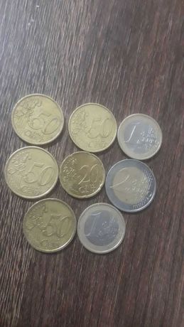 Monede - 20, 50 cent, 1 euro, 2 euro 2002.