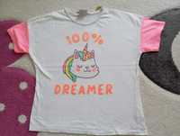 Tricou alb cu unicorn LC Waikiki 134/140