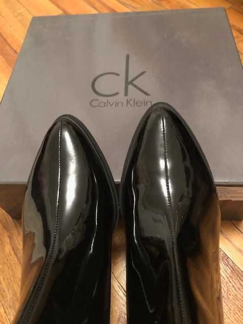 Ghete piele lacuita Calvin Klein