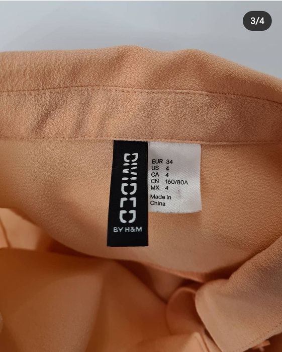 Сладка лятна рокля в цвят праскова H&M