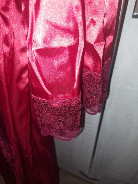 Halat satin cu dantela dantelă 4XL