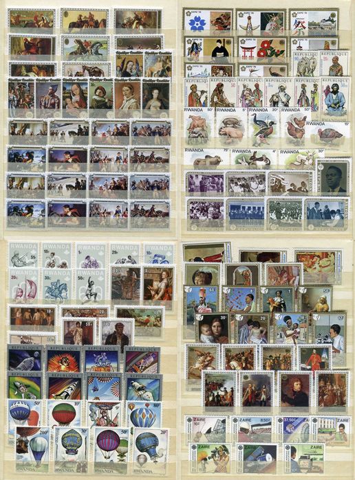 Албум KaBe A5 с над 400 чисти марки (MNH) африкански държави и 7 блока