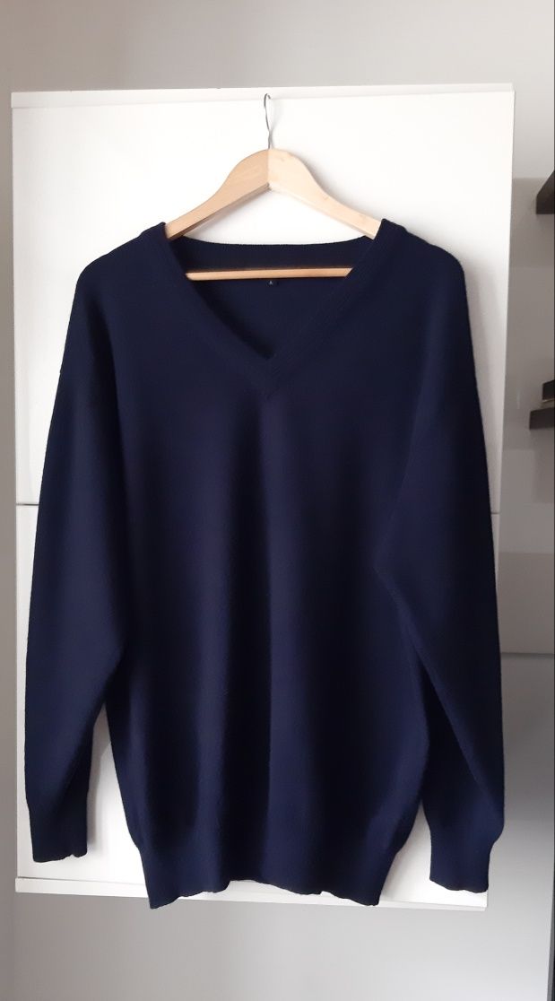 Pulover barbati Gucci,autentic,casmir pur 100%,bleumarin,superb XL