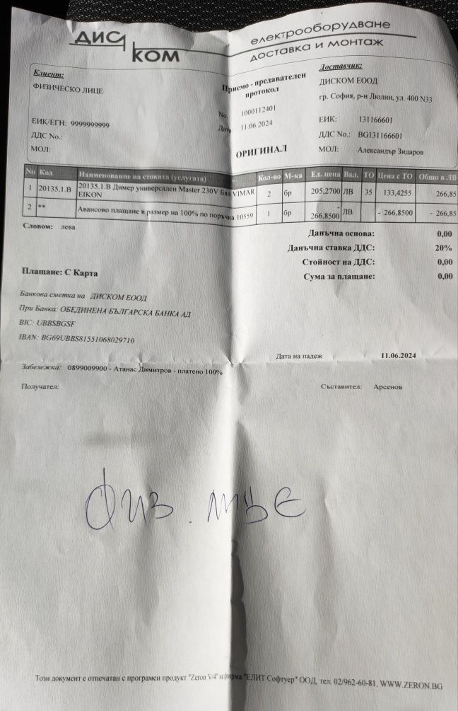 Димер Vimar Eikon 20135.1.B