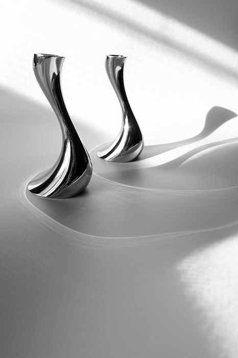 Georg Jensen Danemarca suport lumanari Cobra design modernist