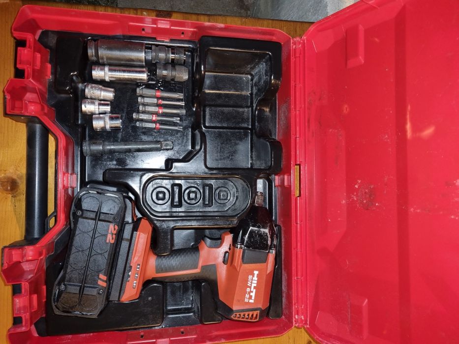 Impact roti hilti siw6 22 nuron cu baterie de 8 amperi cutie si acceso