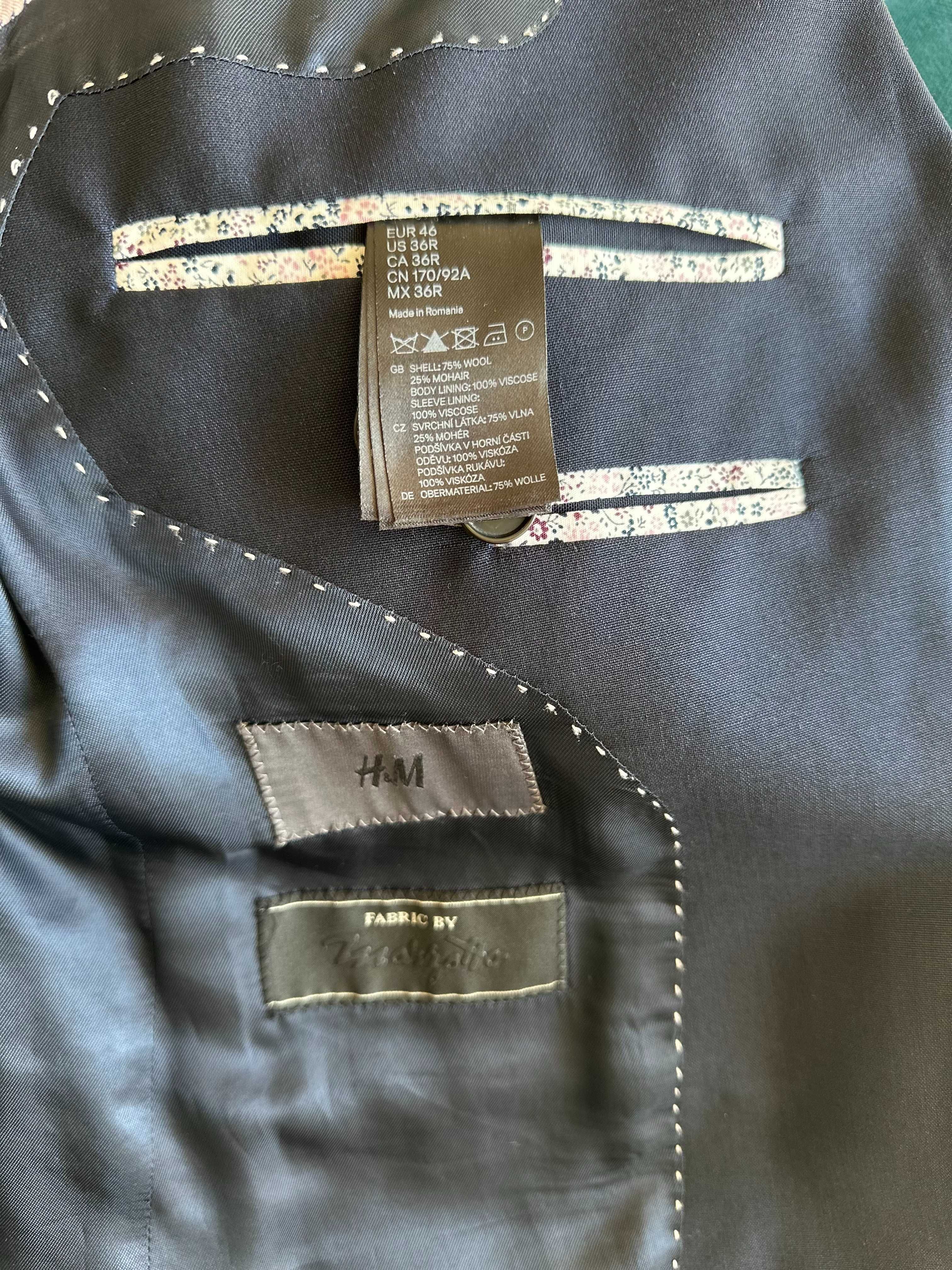 sacou H&M, 75% lana 25% mohair, marime Eur 46, Us 36R , merge pe M