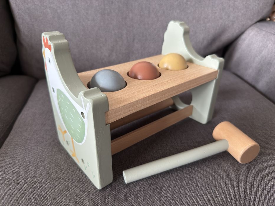 Дървена игра с чукче и търкалящи се топчета Little Dutch