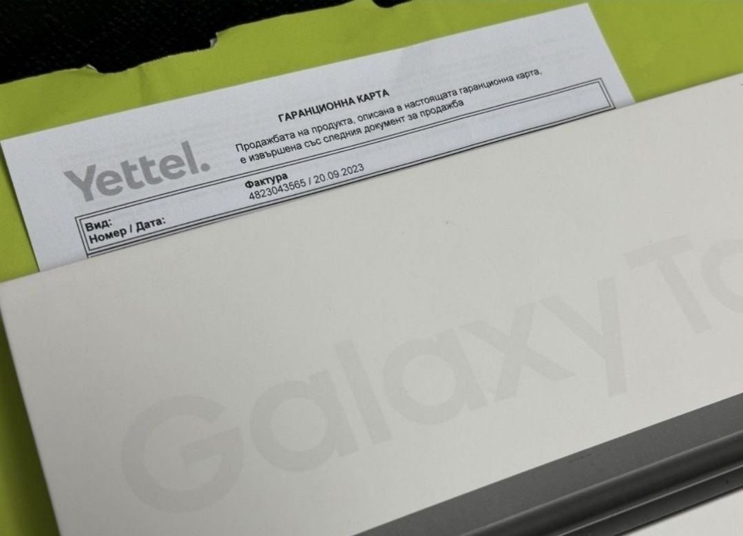 ЗАПЕЧАТАН 256GB Samsung Tab S9 5G Гаранция Yettel до 2025г. Graphite