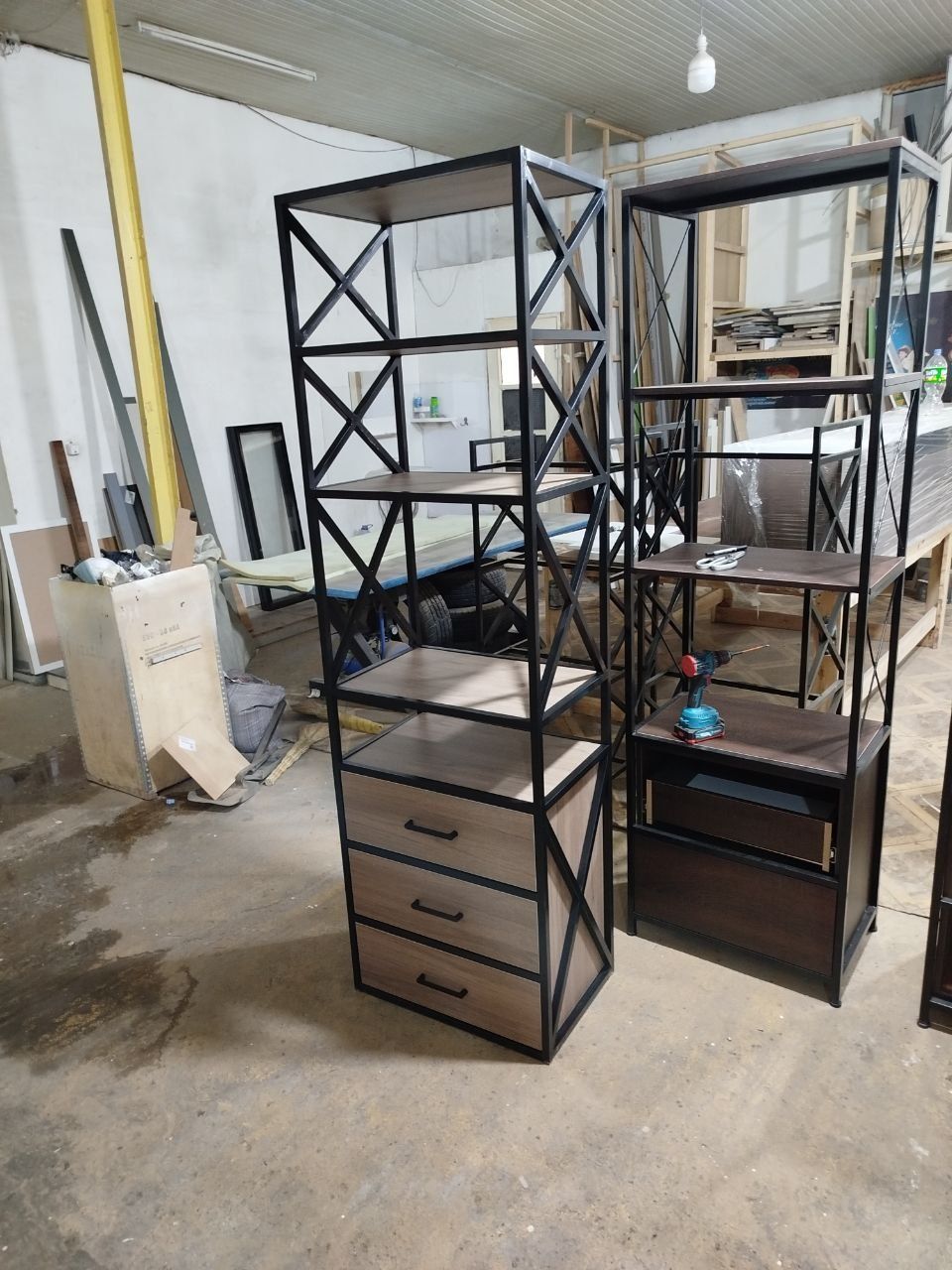 Ctelaj loft. Лофт стеллаж, лофт мебель.