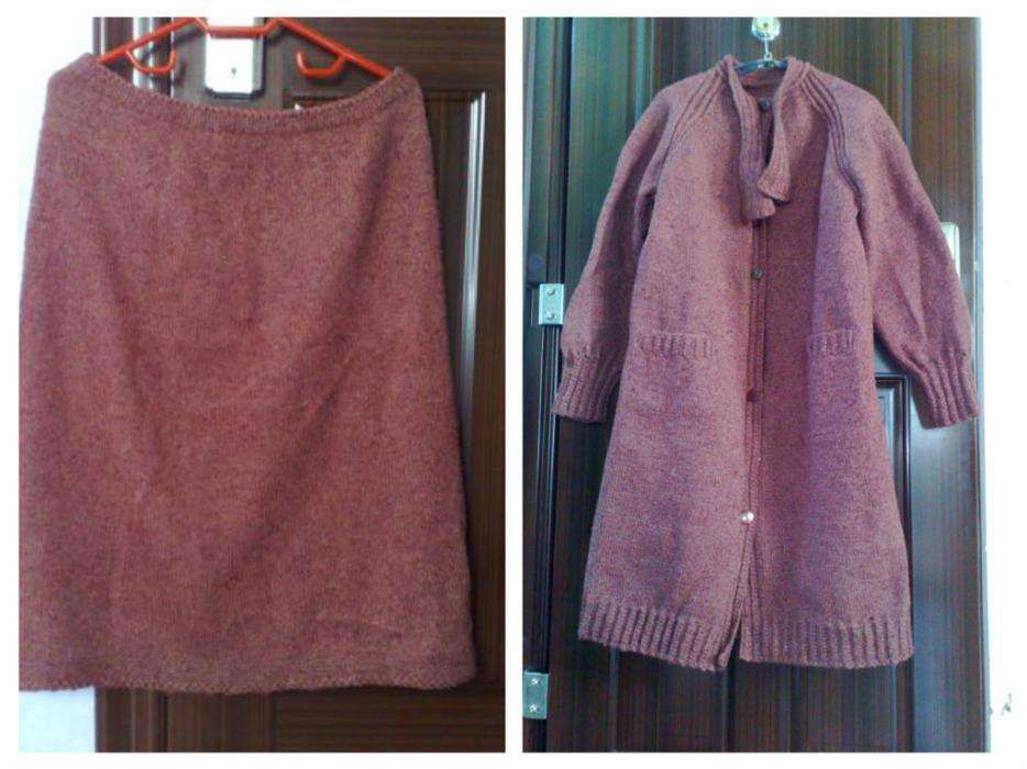 Fusta din pna,noua,marimea 46-48,crosetata de mana,doua bucati