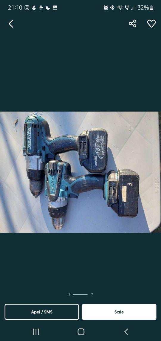 Makita 18v Polizor/Flex,Filetanta ,Impact,Cutie,Incarcator ,Acumulator